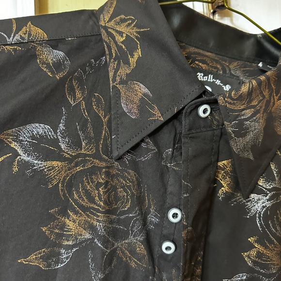 Night out shirt Rose on black - Picture 2 of 11